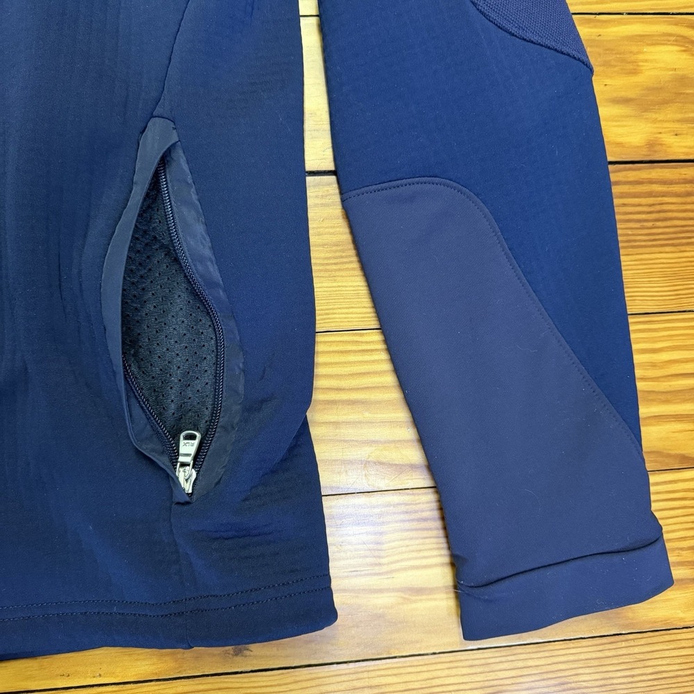 RLX Ralph Lauren Mens Medium Navy Blue Full Zip Performance Stretch Zip Pockets - Picture 5 of 16